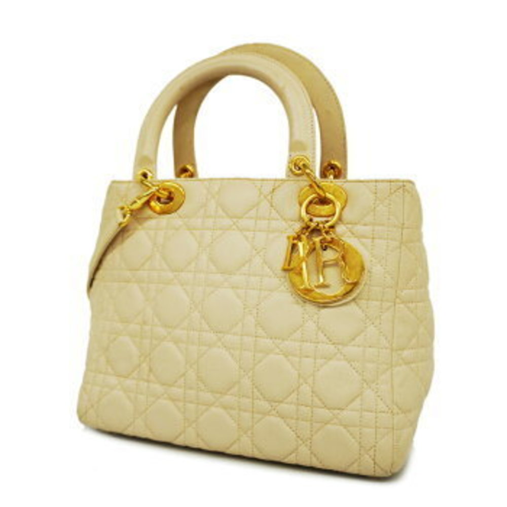 Christian Dior Leather Shoulder Bag White